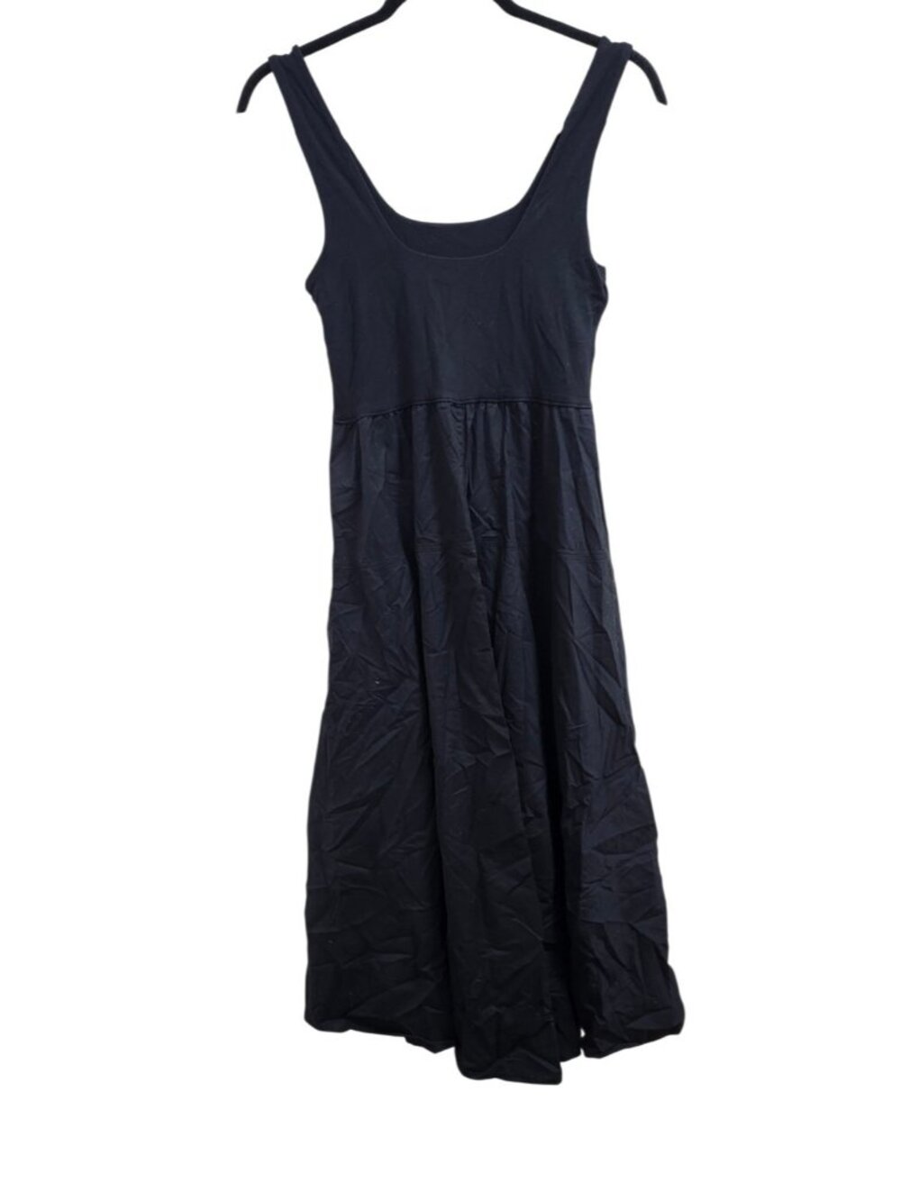 Everlane The Riviera Black Fit & Flare Midi Dress Pockets Size S - Picture 8 of 13